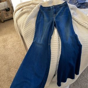 Free People Flare Float On Blue Jeans